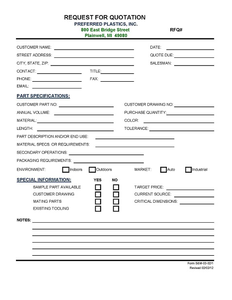request for quote